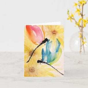 Dancing Dragonflies Blank Card