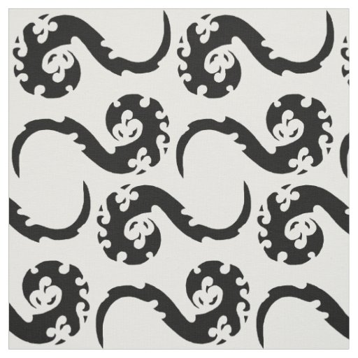 Dancing Dragons Abstract Fabric