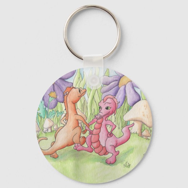 Dancing Dragons Keychain (Front)