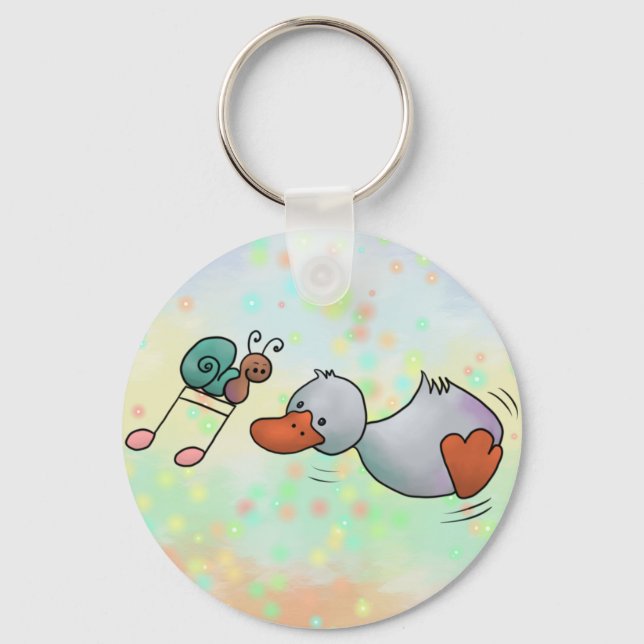 dancing duck keyger keychain (Front)