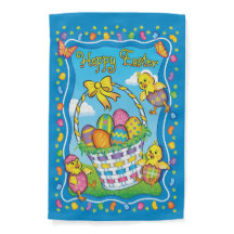 Dancing Easter Basket Reversible Garden Flag