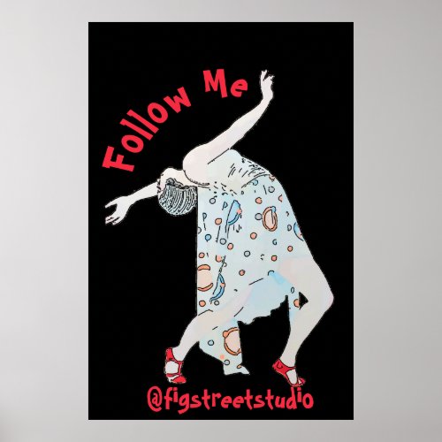 Dancing  edit text follow me Poster