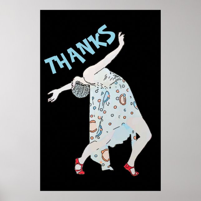 Dancing , edit text, THANKS, Poster (Front)