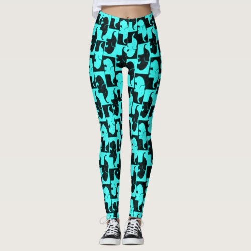 Dancing Elephant Animal Print Pattern Leggings