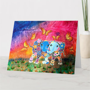 Dancing Elephants Card