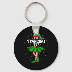 Dancing Elf Christmas Family Matching Women Girls  Keychain