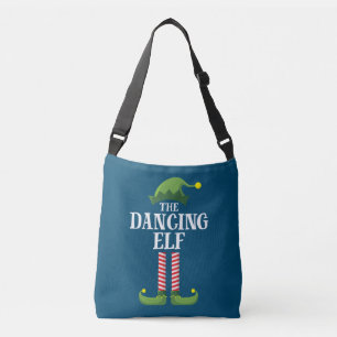 Dancing Elf Matching Family Group Christmas Party Crossbody Bag