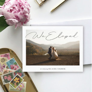 Dancing Elopement Photo Wedding Announcement Postcard