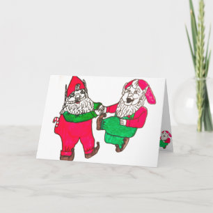 DANCING ELVES christmas card