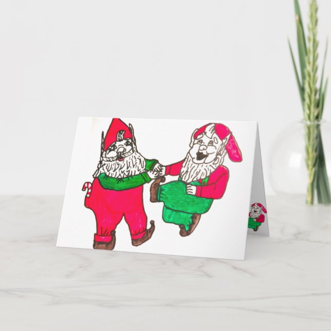 DANCING ELVES christmas card (Front)