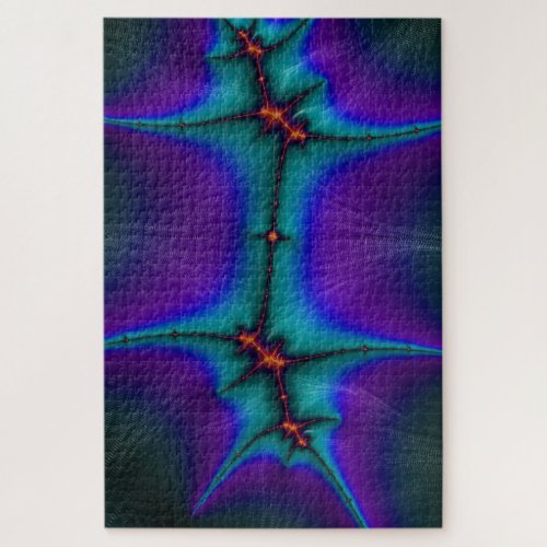Dancing Energy Sparks Fractal Holographic Look Jigsaw Puzzle