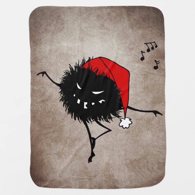 Dancing Evil Christmas Bug Receiving Blanket (Front)