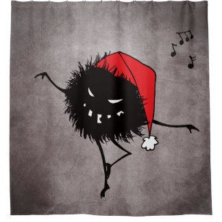 Dancing Evil Christmas Bug Shower Curtain
