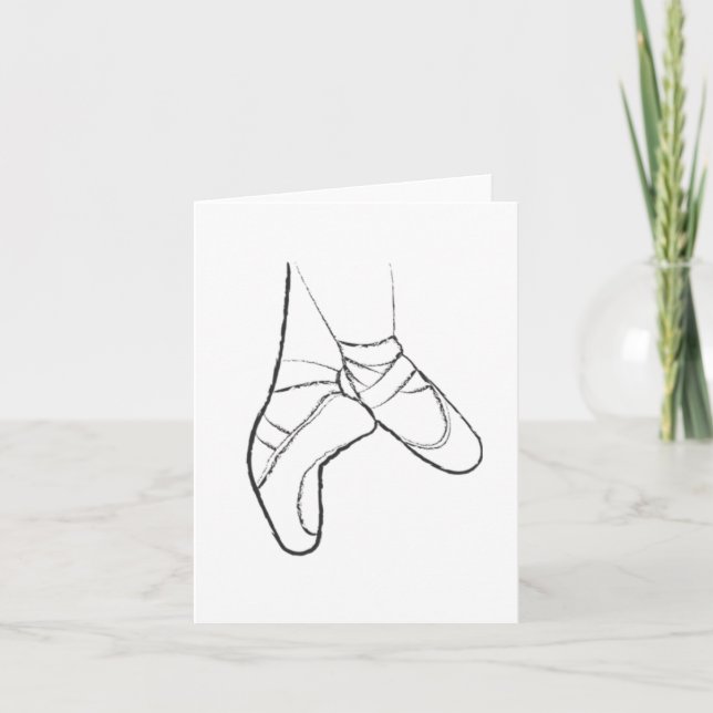 Dancing feet black note cards (Front)