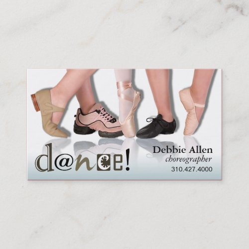 Dancing Feet _ Choreographer Dancer Instructor Business Card