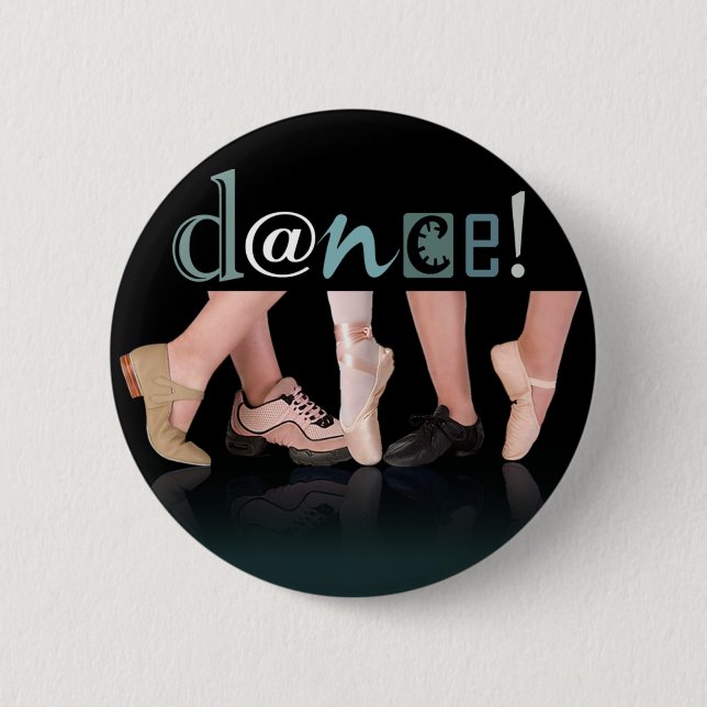 "Dancing Feet" - Choreographer, Dancer, Instructor Button (Front)