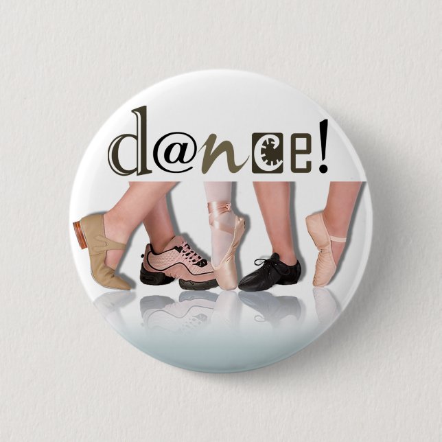 "Dancing Feet" - Choreographer, Dancer, Instructor Button (Front)