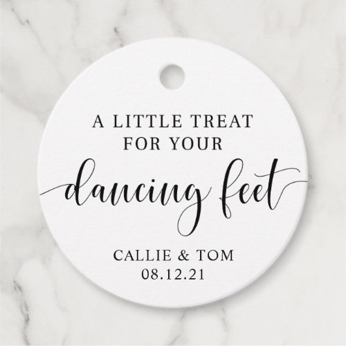 Dancing Feet Flip Flop Wedding Favor Tag