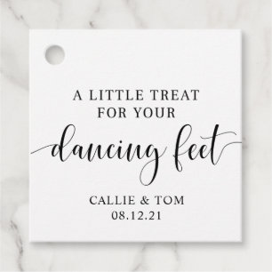Dancing Feet Flip Flop Wedding Favor Tag