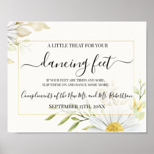 Dancing Feet Flip Flops Wedding Reception Sign