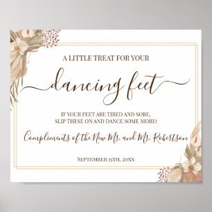 Dancing Feet Flip Flops Wedding Reception Sign