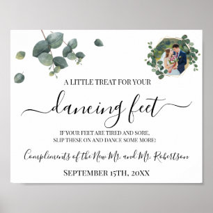 Dancing Feet Flip Flops Wedding Reception Sign