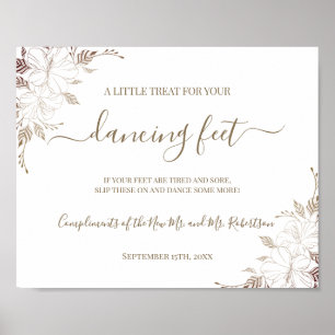 Dancing Feet Flip Flops Wedding Reception Sign