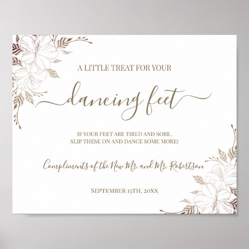 Dancing Feet Flip Flops Wedding Reception Sign