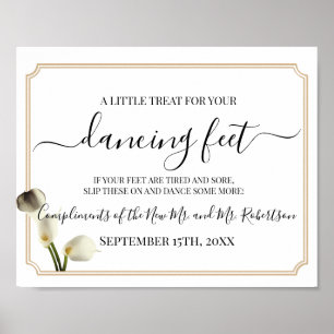 Dancing Feet Flip Flops Wedding Reception Sign