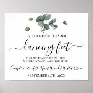 Dancing Feet Flip Flops Wedding Reception Sign
