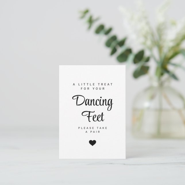Dancing Feet Wedding Flip Flops Party  Note Card (Standing Front)