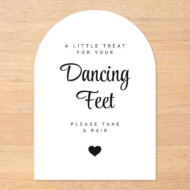 dancing feet wedding party Invitation,Flip Flops  Acrylic Invitations (Front)