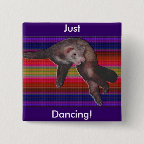 Dancing Ferret Pinback Button