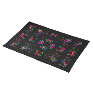 Dancing Fiesta Flowers Cloth Placemat