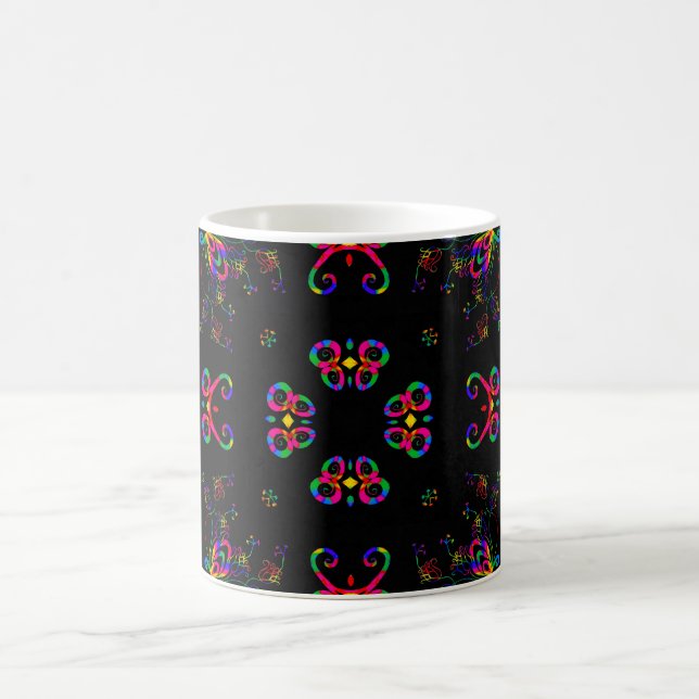 Dancing Fiesta Flowers Coffee Mug (Center)