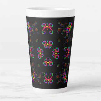 Dancing Fiesta Flowers Latte Mug