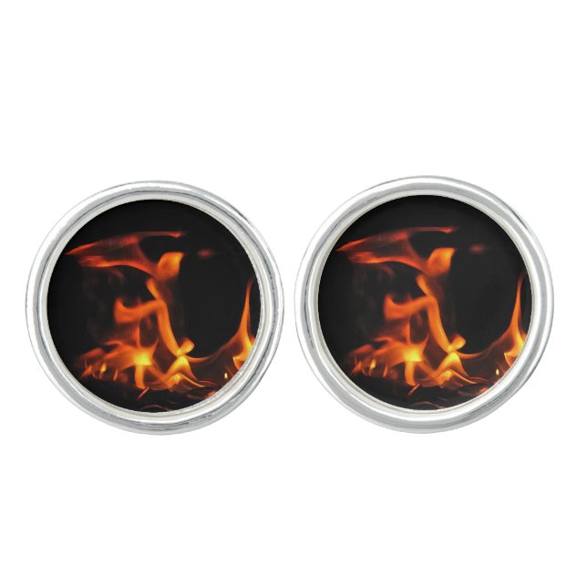 Dancing Fire Cuff Links (Front)
