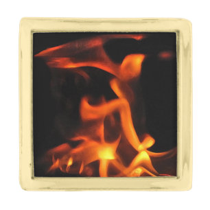 Dancing Fire Gold Finish Lapel Pin
