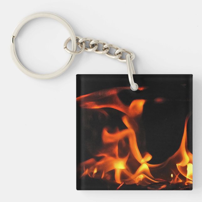 Dancing Fire Keychain (Front)