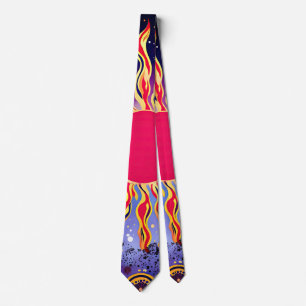 “Dancing Fire of the Cosmos” The Sun Neck Tie