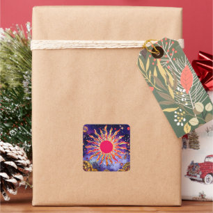 “Dancing Fire of the Cosmos” The Sun Square Sticker