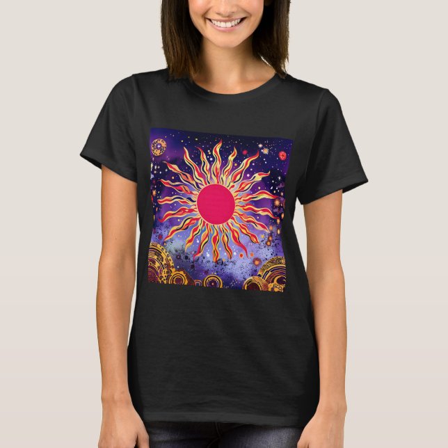 “Dancing Fire of the Cosmos” The Sun T-Shirt (Front)