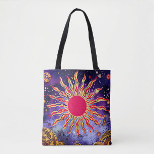“Dancing Fire of the Cosmos” The Sun Tote Bag