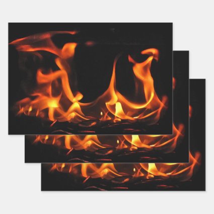 Dancing Fire Wrapping Paper Set