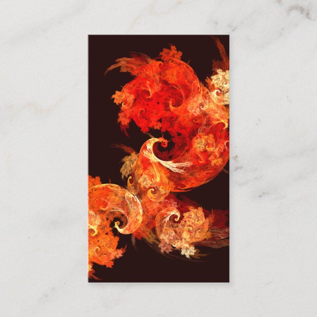 Dancing Firebirds Abstract Art Business Card (Front)
