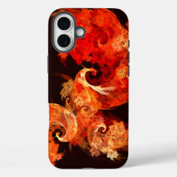 Dancing Firebirds Abstract Art iPhone 16 Plus Case