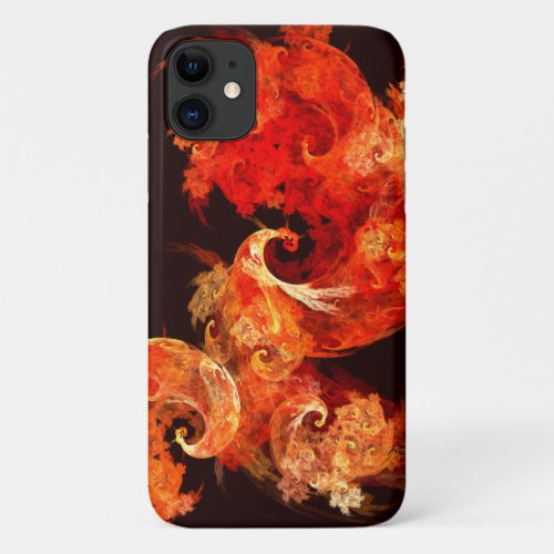 Dancing Firebirds Abstract Art iPhone 11 Case