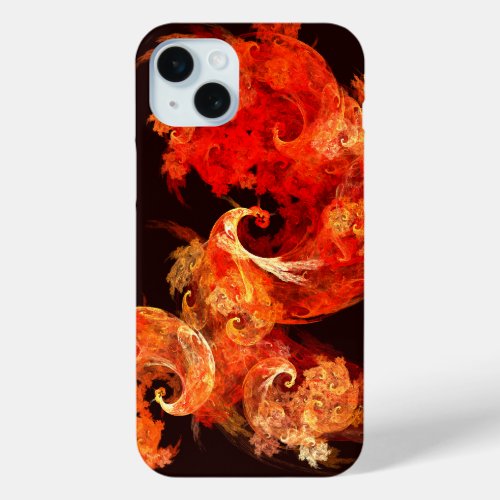 Dancing Firebirds Abstract Art iPhone 15 Plus Case