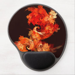 Dancing Firebirds Abstract Art Gel Mousepad