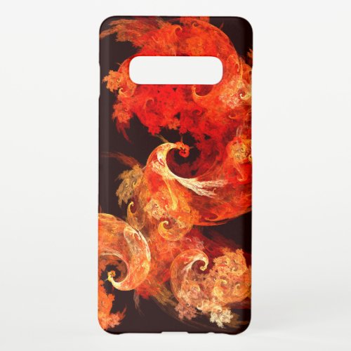 Dancing Firebirds Abstract Art Glossy Samsung Galaxy S10 Case